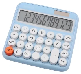 Genie 612B modrá / Kalkulačka / 12místná / LCD displej / Solární a baterie (12777)