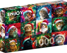 ENJOY Puzzle Vánoční kočky