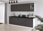 Kuchyňská linka 260 cm Stilo 3 Barva korpusu: Bílá, Barva dvířek: Dust Grey
