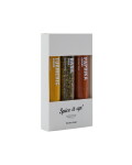 Nicolas Vahé Sada koření Basil / Paprika Chilli / Turmeric – 3 × 11 g, béžová barva, sklo