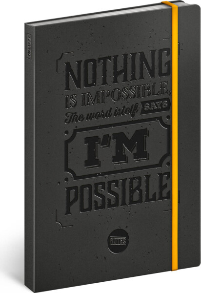 Notes - Motivační ,linkovaný, 13 x 21 cm