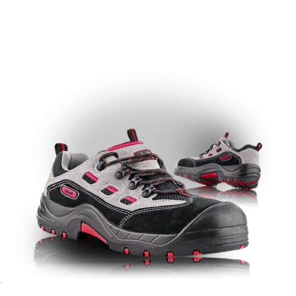 VM Obuv Polobotka ATLANTA 2675-S1P NON Metalic, pracovní kožená s textilem 39 šedo-černá