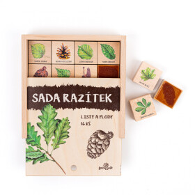 Dětská razítka 16 kusů - Listy a plody