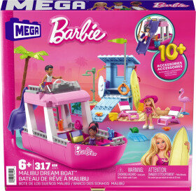 Mega construx Barbie Malibu loď snů - Mattel Barbie