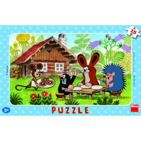 Puzzle 15 dílků deskové na návštěvě