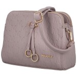 Trendy dámská koženková crossbody MaxFly Maira, fialová