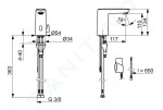 HANSA - Electra Termostatická elektronická umyvadlová baterie, bateriové napájení, Bluetooth, matná černá 9210221933