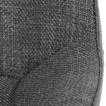 Židle jídelní, šedá látka, nohy černý kov