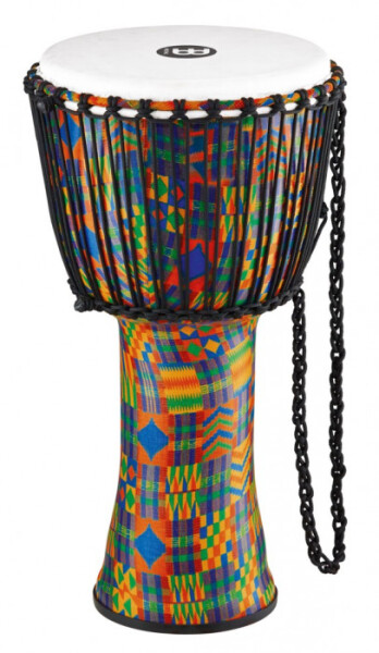 Meinl PADJ2-L-F Rope Tuned Travel Series Djembe 12” - Kenyan Quilt