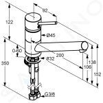 KLUDI - Scope Páková dřezová baterie, chrom 339330575