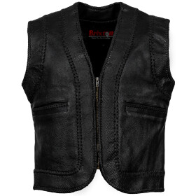 Pánská Kožená Vesta Bogart All Black Brixton Černá Velikost: 8XL