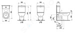 Laufen - Pro WC kombi mísa, 670x360 mm, zadní/spodní odpad, bílá H8249580000001