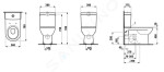 Laufen - Pro WC kombi mísa, 670x360 mm, zadní/spodní odpad, s LCC, bílá H8249584000001