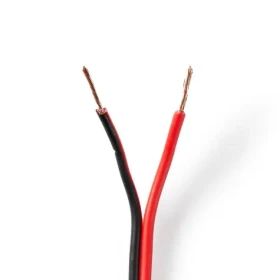 Nedis Repro kabel 2x 0.75 mm2 černá-červená / CCA / 100.0 m / Kulatý / PVC (CAGW0750BK1000)