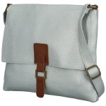Trendy dámská koženková crossbody kabelka Joselyna new, stříbrná