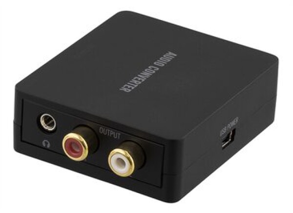 Deltaco DG-A1 černá / Převodník / USB / S/PDIF / 2x RCA / 3.5mm (DG-AN1)