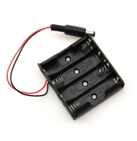 Bateriový box na čtyři baterie AA s konektorem DC - 5,5 x 2,1 mm