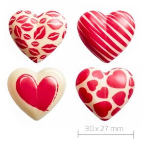 Barbara Luijckx sp. z o. o. Dekorace čokoládová Srdce Lovissimo 16 ks