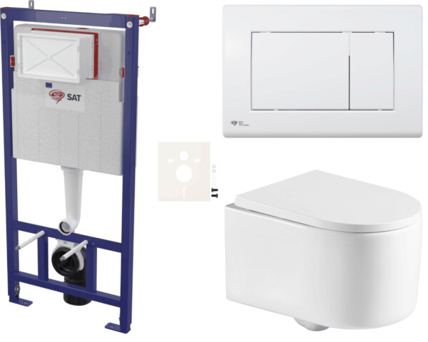 Závěsný WC set do lehkých stěn / předstěnová SAT SIKOSSREX7220K SIKOSSREX7220K