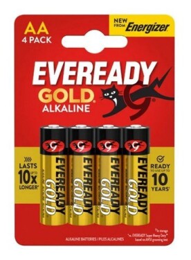 Alkalické tužkové baterie AA 4ks - Eveready Gold