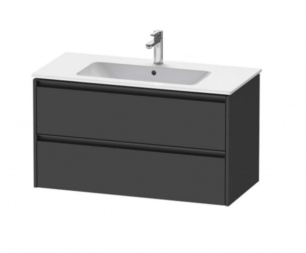 DURAVIT - Ketho.2 Umyvadlová skříňka 55x101x48 cm, 2 zásuvky, grafit mat K25264049490000