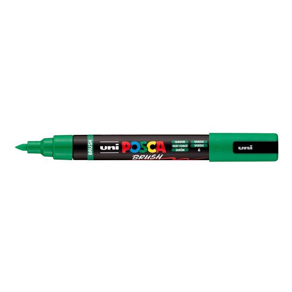 Posca popisovač PC-5BR, 1 - 4 mm, zelená (6)