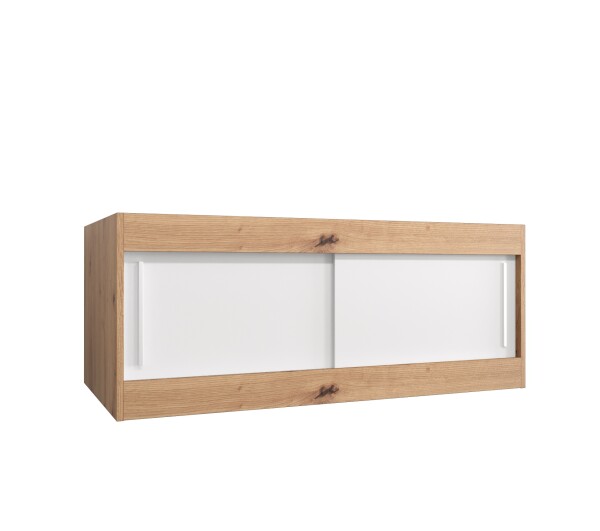 Nástavec na skříň Abi Barva korpusu: Dub artisan, Rozměry: 120 cm, Dveře: Bílá
