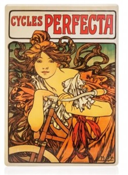 Cedule Alfons Mucha – Cycles Perfecta, 15 x 21 cm