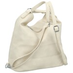 Trendy dámský koženkový kabelko-batoh Venturia, krémový