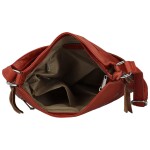 Módní dámská koženková crossbody kabelka Coveri Kisha, červená