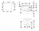 HANSGROHE - EluPura S Závěsné WC se sedátkem SoftClose, Rimless, AquaFall Flush, bílá 60292450