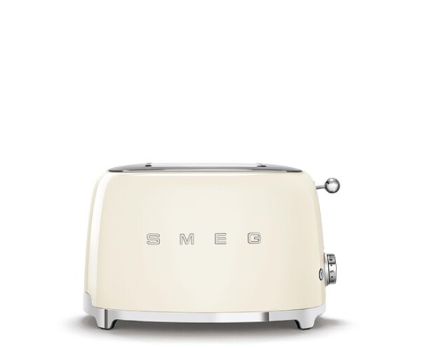 Smeg TSF01CREU toustovač / topinkovač, 2 toasty, 6 úrovní opékání, zásuvka na drobky, styl. 50. let, krémový