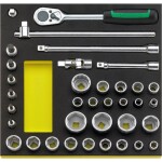 Wera 005440 Magnetická lišta B Deep 1 se sadou prodloužených nástrčných hlavic 8 ÷ 19 mm typ 8790 HMB Deep 3/8" (Sada 9 dílů) 05005440001