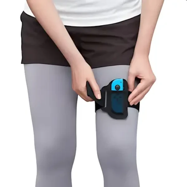 Nintendo Switch Leg Strap černá / Popruh na nohu pro Joy-Con / Suchý zip (HAC-A-KALKA)