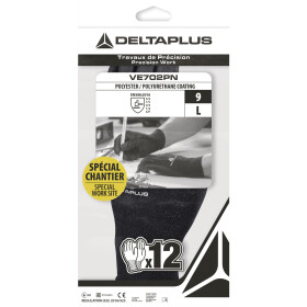 Pracovní rukavice Delta Plus VE702PNG1208 Barva: Černá, Velikost rukavic: 10 VE702PNG1210