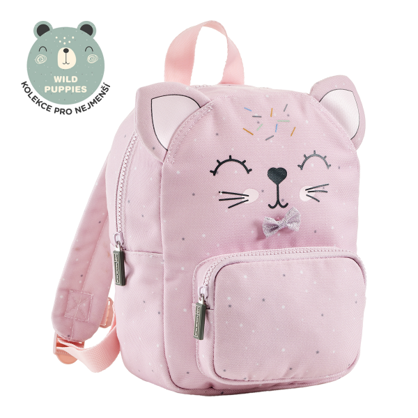 Miquelrius mini batoh Wild puppies, kočka, 5 l, 2 kapsy, rPET, mix barev