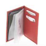 Kožená peněženka na doklady DELAMI, červená