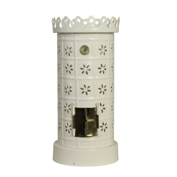 Strömshaga Kovový svícen Tiled Stove White, krémová barva, kov