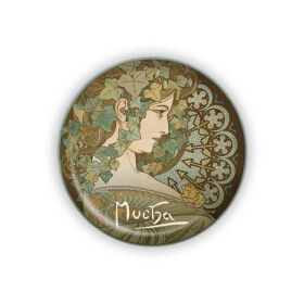 Kovový otvírák Alfons Mucha, 5,8 cm Ivy