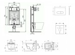 IDEAL STANDARD - ProSys Set předstěnové instalace, sprchovací toalety a sedátka TECEone, tlačítka Oleas M1, Rimless, SoftClose, bílá ProSys80M SP130