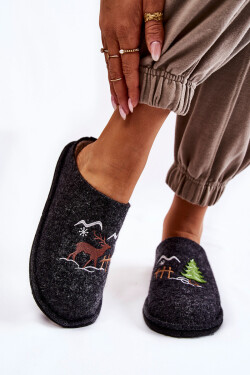 Domácí pantofle Big Star KK276018 Černá a béžová 40