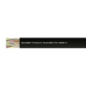 HELU PVC 27094-500 plochý kabel 4 G 2.5 mm², 500 m, černá