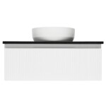 Koupelnová skříňka s deskou z umělého kamene SAT Evolution 98x30x44,8 cm bílá mat SATEVO100WMTK SATEVO100WMTK