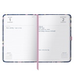 Busy B Denní diář Navy Spatter Day a Page A5 2026/27, modrá barva, papír