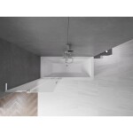 MEXEN/S - Velar L dvoukřídlá posuvná vanová zástěna 70 x 150, dekor, chrom 896-070-003-31-01