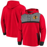 Fanatics Pánská Mikina Chicago Blackhawks True Classics 3-Button Pullover Hoodie Velikost: M