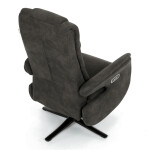 Polohovací křeslo, elektrické zabudované ovládání, funkce zero gravity, šedá, látka vintage, TV-C5590 SIL3