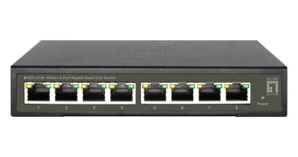 LevelOne GES-2108 černá / Switch / 8-port / 1000 Mbps / Smart Lite / bez ventilátoru (52091203101)