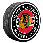 Mustang Puk Chicago Blackhawks NHL Striped Puck
