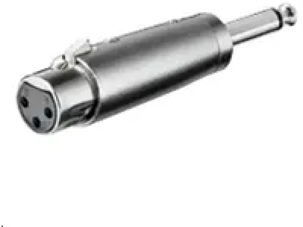 MicroConnect Adapter 6.35mm Jack (M) - XLR (F) stříbrná (XLRFJ)